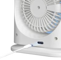 Настільний акумуляторний вентилятор зволожувач повітря Double-ended Spray Fan з RGB підсвічуванням і пультом ДУ, підлоговий вентилятор з зволожувачем