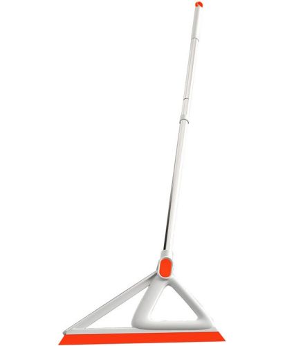 Силиконовая швабра 2 в 1 Clean the wiper AND-8-10 для мытья окон, жидкостей Скребок очиститель пола и стекла с телескопической ручкой 100см Оранжевый