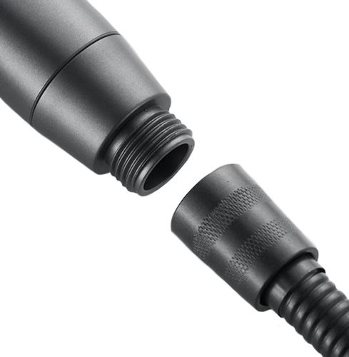 Квадратная насадка высокого давления Water Shower Head RD-3042 4 режима с кнопкой включения для душа, лейка с переключателем и фильтром Черная