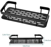 Настінна пряма полку в ванну Storage Rack AND197, навісний органайзер 30х13х5.5см тримач для ванної XL-915 під косметичні приналежності на стіну