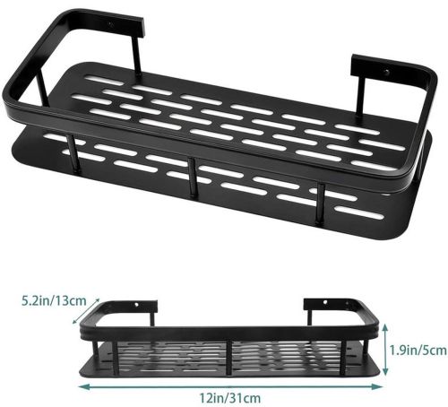 Настінна пряма полку в ванну Storage Rack AND197, навісний органайзер 30х13х5.5см тримач для ванної XL-915 під косметичні приналежності на стіну