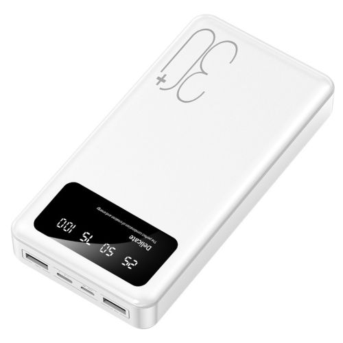 Зарядний пристрій УМБ Power Bank 30000 mAh Martec Delicate 2xUSB з ліхтариком, Портативна батарея повербанк зовнішній акумулятор зарядка для телефону