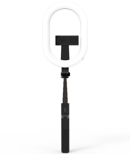 Телескопічна селфи палиця тринога Selfie Stick A8 з кільцевої LED лампою для селфи, Монопод 100 см з підсвічуванням з тримачем для телефону і пультом