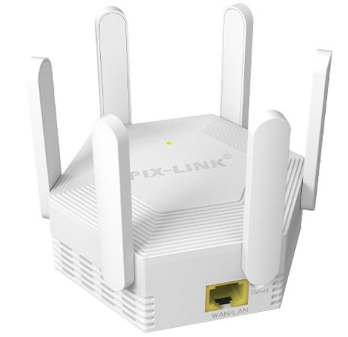 Бездротовий Wi-FI Репітер підсилювач сигналу Repeater AND LV-WR56T до 300 Мбіт/з WLAN ретранслятор розширювач діапазону вай фай роутера 6 антен