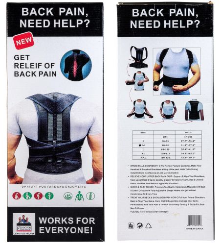 Фіксуючий коректор правильної постави Back Pain Need Help грудопоперековий корсет для вирівнювання спини і плечей, бандаж, жилет пояс для хребта