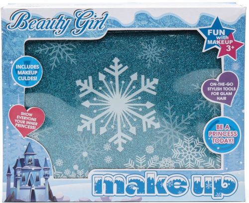 Набір дитячої косметики Холодне серце Frozen Makeup Play Set Декоративні тіні, помада, лаки, корона і рукавички, комплект 17 предметів у валізі