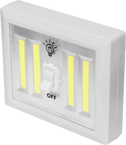 Настінний світильник Light Switch HY - 604 бездротовий вимикач з тумблером COB, світлодіодний LED нічник з вмикачем на батарейках для шафи