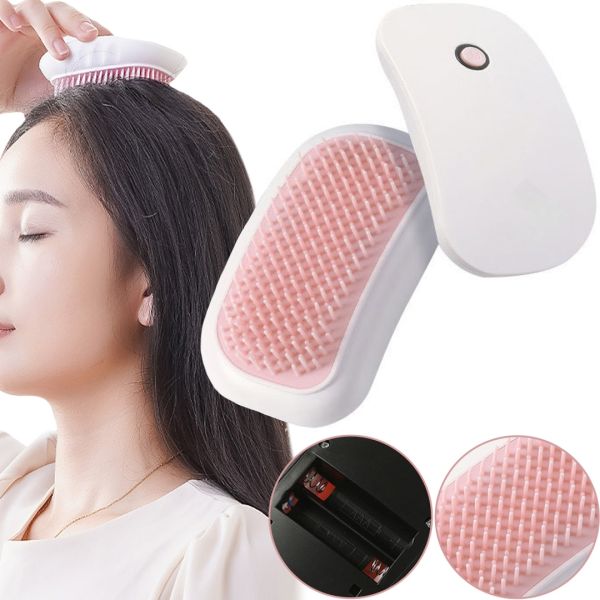 Електричний масажер для шкіри голови Head Massager силіконовий масажний гребінець від випадіння і росту волосся розумна щітка від головного болю і лупи