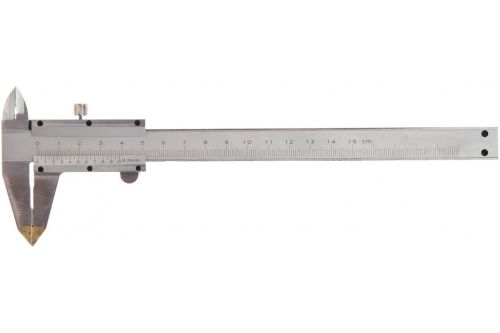Механічний штангенциркуль з глибиноміром Vernier Caliper KC-A150 0 - 150mm в кейсі, Штангенциркуль 15 см для зовнішніх і внутрішніх вимірювань зі сталі
