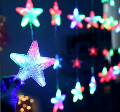 Внутрішня кольорова гірлянда штора Зорепад XMAS 3х1.8 м 120 LED діодів m новорічна Світлодіодна RGB завісу на вікно будинку 3мх1. 8м від мережі 220V