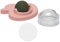 Іграшка ласощі кулька з котячою м'ятою Cat Mint Toy Ball AND LY-757 обертовий ролик з натуральної м'яти, смаколик м'ята на липучці для котів
