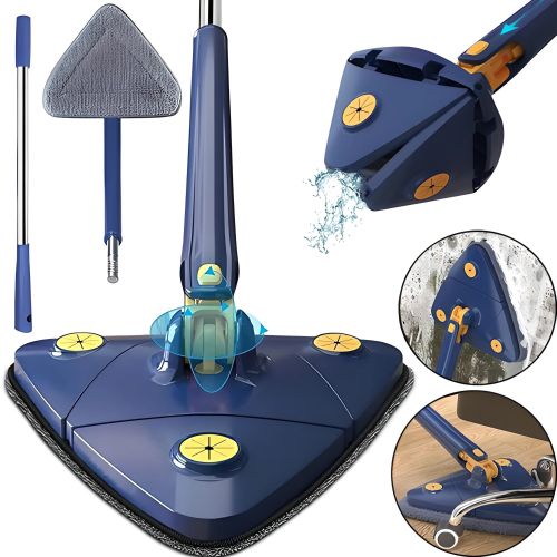 Трикутна телескопічна швабра для сухого та вологого прибирання Multi function MOP MA-89 регульована з віджимом 360 градусів для всіх поверхонь