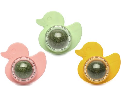 Іграшка ласощі кулька з котячою м'ятою Cat Mint Toy Ball AND LY-757 обертовий ролик з натуральної м'яти, смаколик м'ята на липучці для котів