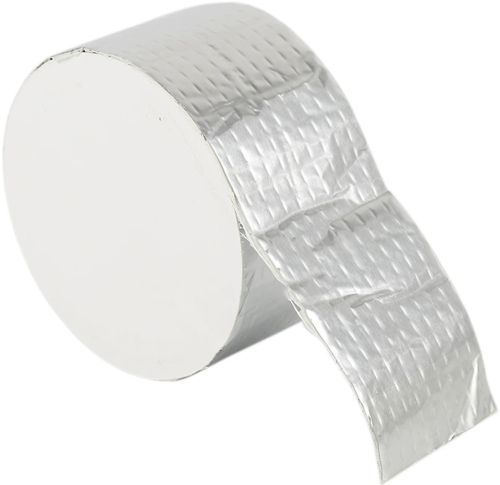 Надміцна клейка стрічка з алюмінієвим покриттям Butyl Self-Adhesive 1.2мм х 5см х 10м, Алюмінієва водостійка липка фольга скотч 10 м Срібляста