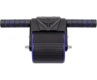 Подвійний ролик для преса Rebound Abdomen Roller MAG-790 з поворотним механізмом і килимком, Тренажер подвійне колесо для тренувань черевних м'язів