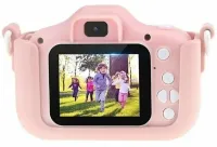 Дитячий цифровий фотоапарат Smart kids Kitty XO XJ01 з селфи камерою і відео зйомкою 600mAh, Камера Котик 2 " з вбудованими іграми для дітей Рожевий