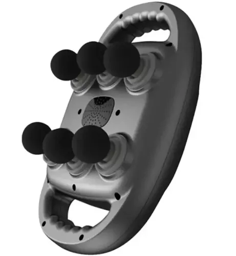 Массажер перкуссионный Massage Gun TosWa YM-K60 для массажа всего тела 6 головок, Ручной аккумуляторный 9 режимов 20 скоростей для мышц и релаксации
