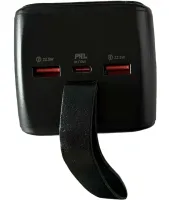 Зовнішній акумулятор Borofone Power Bank BJ14D 50000mah Black на 2 USB 22.5 W і USB-C 20W, УМБ Повербанк батарея з ремінцем для зарядки телефону Чорний