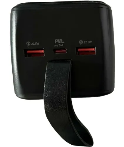 Зовнішній акумулятор Borofone Power Bank BJ14D 50000mah Black на 2 USB 22.5 W і USB-C 20W, УМБ Повербанк батарея з ремінцем для зарядки телефону Чорний
