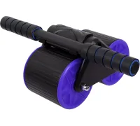 Подвійний ролик для преса Rebound Abdomen Roller MAG-790 з поворотним механізмом і килимком, Тренажер подвійне колесо для тренувань черевних м'язів