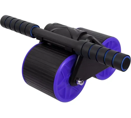 Подвійний ролик для преса Rebound Abdomen Roller MAG-790 з поворотним механізмом і килимком, Тренажер подвійне колесо для тренувань черевних м'язів
