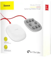Бездротове зарядний пристрій Baseus Suction Cup Wireless Charger WXXP-02, універсальна бездротова зарядка 10W для зарядки телефону Білий