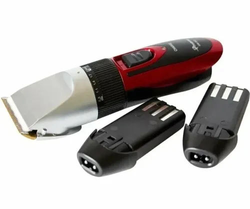 Бездротова машинка для стрижки волосся GEMEI GM-550 з керамічними лезами, акумуляторний тример з двома змінними акумуляторами і насадками