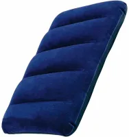 Туристична надувна подушка Intex Inflatable Pillow 68672 47x30 см флокірована для плавання і подорожей Накладка під голову для кемпінгу синя