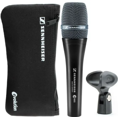 Ручний провідний мікрофон Sennheiser Evolution E965 для співу, вокальний односпрямований конденсаторний мікрофон для запису і караоке Чорний