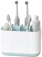 Настольная подставка органайзер Large Toothbrush Caddy для зубных щеток и пасты на 6 отсеков, Держатель зубной щетки Joseph для ванной комнаты Белый