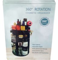 Поворотний органайзер для косметики Rotation Cosmetic Box 360 SX249, косметичний бокс підставка 7006 для зберігання кистей та інструментів Чорний