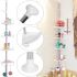 Кутова полиця для ванної, душової Aidesen Multi Corner GY-188, телескопічна розсувна етажерка 4 яруси з регульованою висотою Біла XL-176