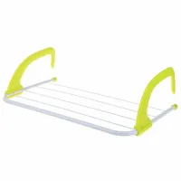 Навісна сушарка для білизни Fold Clothes Shelf Зелена, знімна переносна сушка для одягу та взуття, підвісна на батарею, ванну, двері, підвіконня