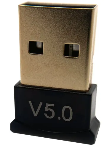 Міні адаптер USB Bluetooth V5.0 з підтримкою мікрофона для ПК, бездротової блютуз стерео приймач передавач для PC Windows 7, 8, 10 Чорний