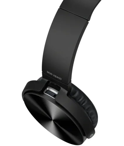 Накладні дротові навушники з гарнітурою Extra Bass MDR-XB450BT Black, Повнорозмірні навушники з MP3 плеєром і гарнітурою mini jack 3.5 mm чорні