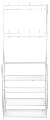Підлогова вішалка для одягу в передпокій New simple floor clothes rack 60х29, 5х151 см Універсальна металева пересувна металева стійка Біла