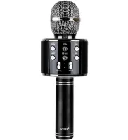 Бездротовий караоке мікрофон WSTER WS-858 Bluetooth USB AUX FM з вбудованим динаміком 5W, блютуз мікрофон з регулятором гучності Q858 для співу