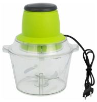 Електричний подрібнювач з двоярусним лезом Leomax блискавка Green ZS-8986 300W 6 в 1 універсальний кухонний блендер зелений подрібнювач-блендер