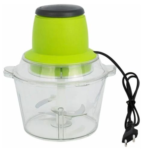 Електричний подрібнювач з двоярусним лезом Leomax блискавка Green ZS-8986 300W 6 в 1 універсальний кухонний блендер зелений подрібнювач-блендер