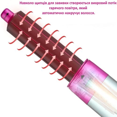 Електрична щітка Hot Air Styler 5 в 1 фен стайлер для сушіння, укладання та об'єму волосся, мультистайлер з насадками для завивки і випрямлення