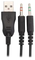 Проводные накладные USB наушники The Engineer A1 с микрофоном и светодиодной LED подсветкой, игровая гарнитура для компьютера, геймерские A-1, А1