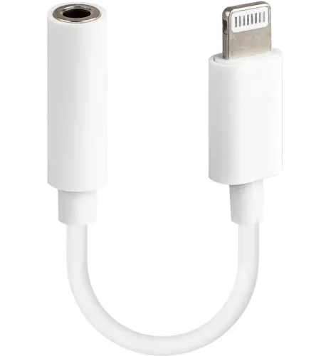 Универсальный кабель аудио переходник для наушников Lightning на 3.5mm AUX Headphone Adapter J-002, Адаптер USB-C для телефона IPhone Белый