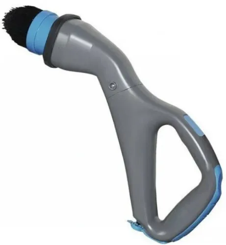 Бездротова щітка для прибирання Hurricane Muscle Scrubber 4 насадкия, акумуляторна чистяча щітка від USB з насадками для чищення поверхонь сіра