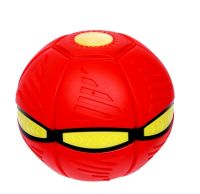 Літаючий м'яч фрісбі Flat ball disk з LED підсвічуванням Сяючий складаний ігровий диск трансформер плоский для активних ігор на природі та вдома