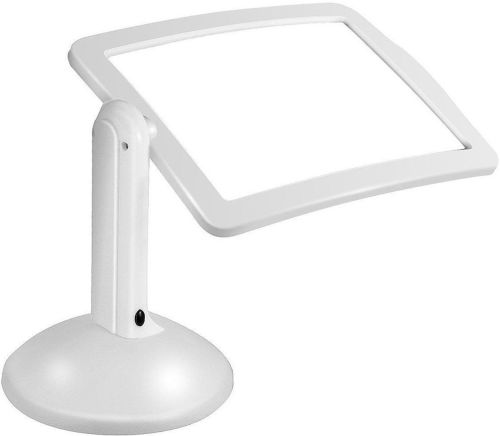 Настільна лупа на штативі Reading Brighter Viewer LK2303-91 3х збільшувальне скло зі світлодіодним LED підсвічуванням на підставці для читання біле