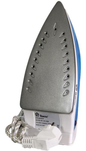 Електрична Парова праска Domotec MS-2208 з резервуаром для води 1200W тефлонова підошва з парою і режимом сухого прасування для одягу MS2208 Блакитний