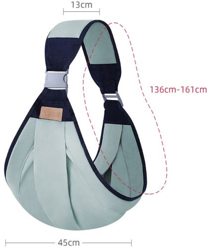 Рюкзак-переноска для новонароджених Baby Sling AND182 дихаючий слінг переноска для дитини, ерго рюкзак до 20 кг, кенгуру для немовляти на одне плече
