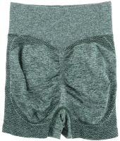 Женские бесшовные шорты Lifting Yoga Shorts XZY8855 утягивающие спортивные велосипедки с высокой талией и эффектом пуш ап для фитнеса Зеленые S-XXL