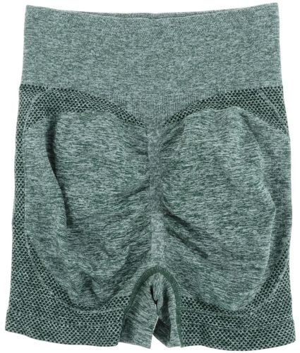 Женские бесшовные шорты Lifting Yoga Shorts XZY8855 утягивающие спортивные велосипедки с высокой талией и эффектом пуш ап для фитнеса Зеленые S-XXL
