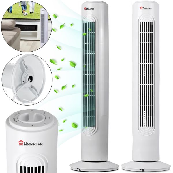Електричний підлоговий вентилятор Domotec MS-1627 45W 3 режими 78 см колонний охолоджувач повітря з таймером вимкнення для дому від мережі 220V